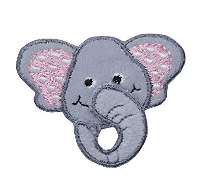 Grey Elephant Head Logo - Amazon.com: Gray Elephant - Head - 3-D Trunk - Pink Ears - Iron on ...