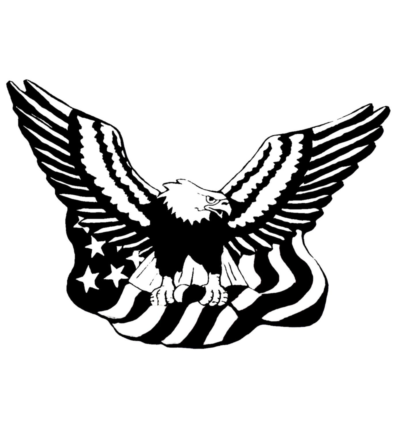 Black Line Eagle Logo - Eagle Flag Logo Personalized Koozies. Animals. Flag logo