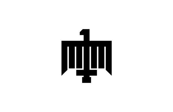 Black Line Eagle Logo - New Logo and Brand Identity for Hardpop