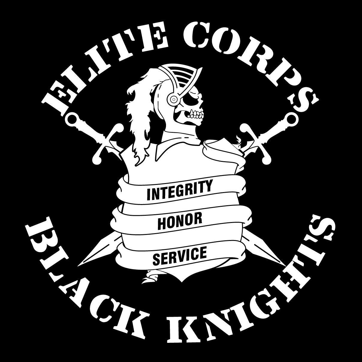 Black Line Eagle Logo - Elite Corps - Black Knights 