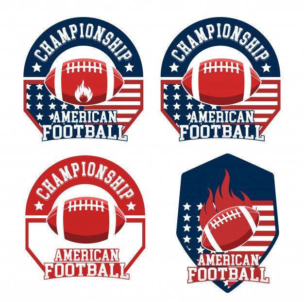 Red H Football Logo - American football logo Vector