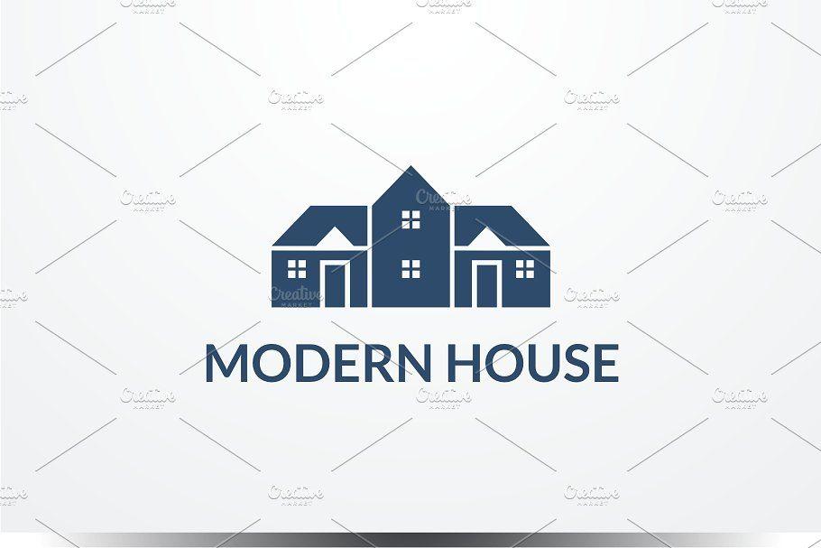 Modern House Logo - Modern House Logo Logo Templates Creative Market