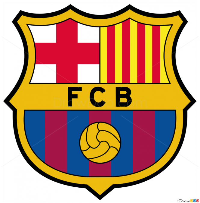 Red H Football Logo - How to Draw Barcelona, Football Logos