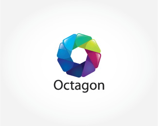 Octagon Company Logo - Colorful Octagon Designed