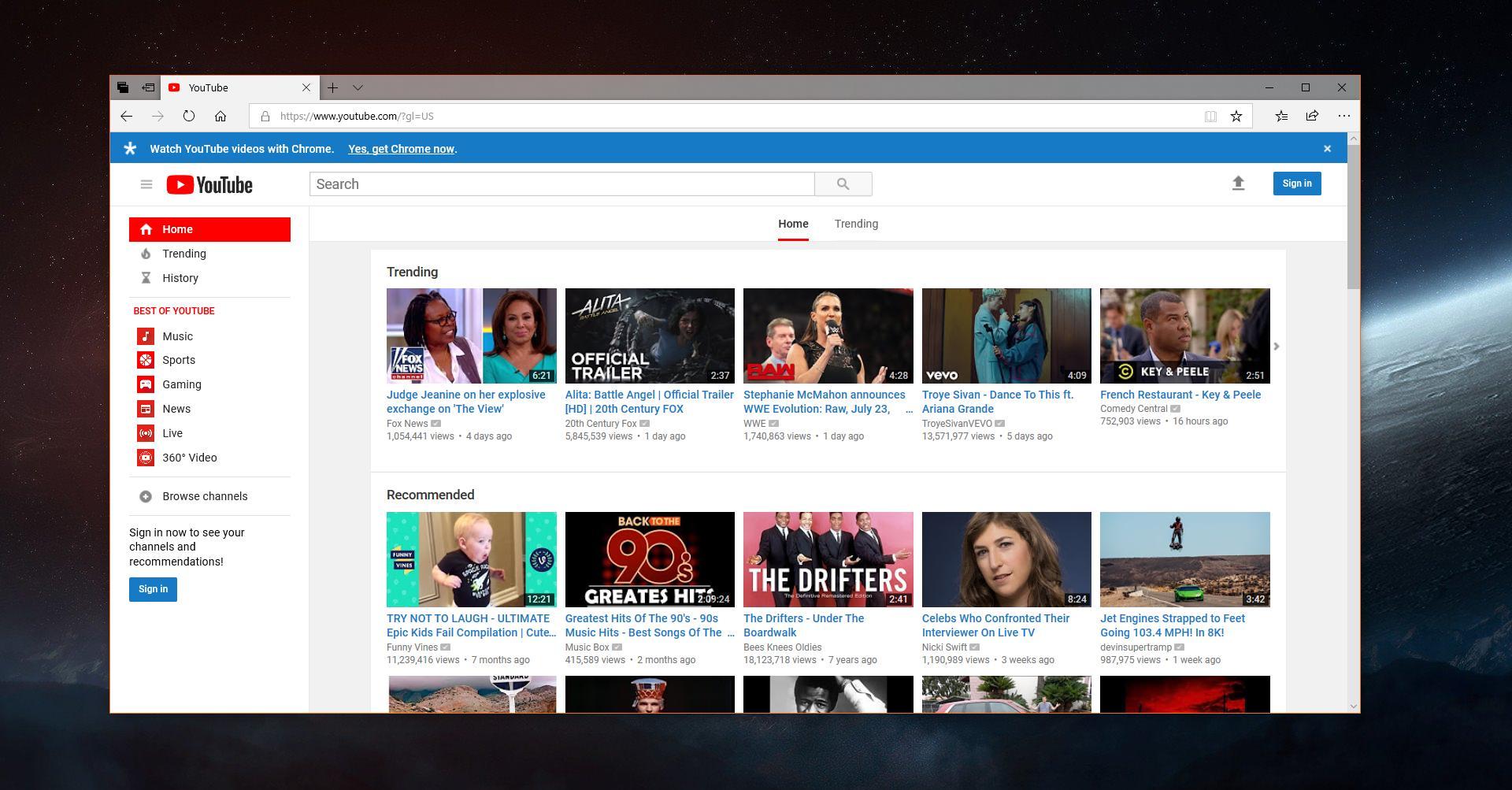 Old Microsoft Edge Logo - How to Enable the Old YouTube UI in Microsoft Edge (And Disable ...