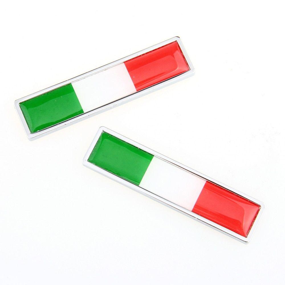 Red White Green Logo - POSSBAY 2 Pcs Stainless Steel Truck Car Stickers Auto Door Decals ...