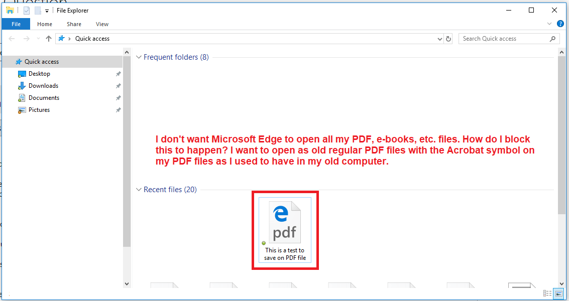 Old Microsoft Edge Logo - How to keep PDF files (e-books, etc) from been transfer to ...