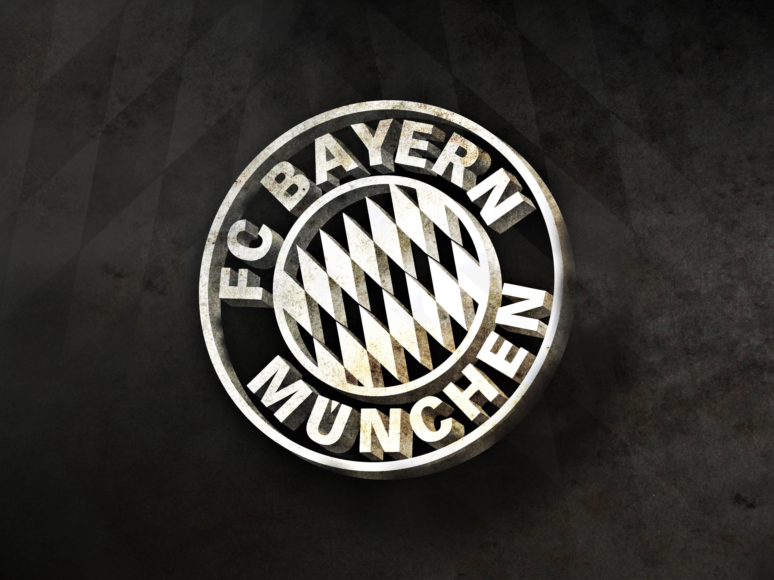 Bayern Logo - FC Bayern Munchen Black and White Logo Wallpaper HD