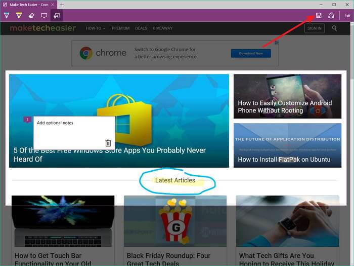 Old Microsoft Edge Logo - How to Take Webpage Screenshots in Microsoft Edge - Make Tech Easier