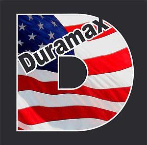 Camo Duramax Logo - Duramax USA Flag Vinyl Decal chevrolet chevy turbo diesel Truck