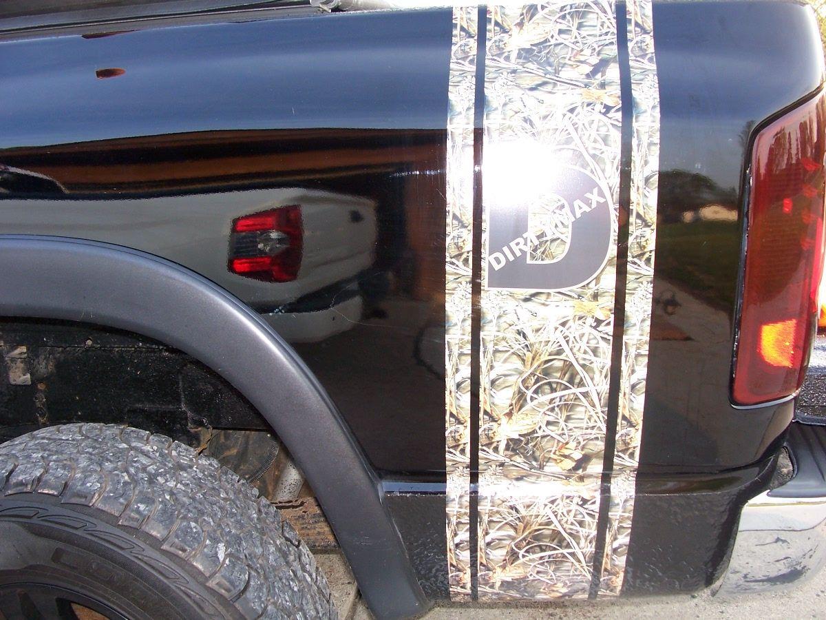 Camo Duramax Diesel Logo - Real Tree M4 Camo DURAMX Bed Side Stripes (Sold as a Pair)