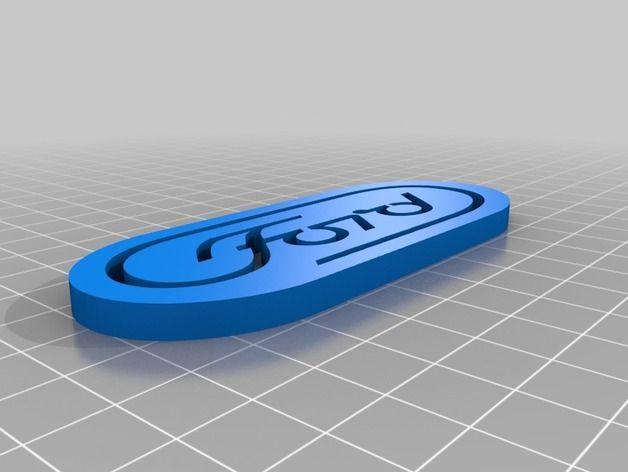 Cool Ford Logo - Cool Ford Logo by Moby2112 - Thingiverse