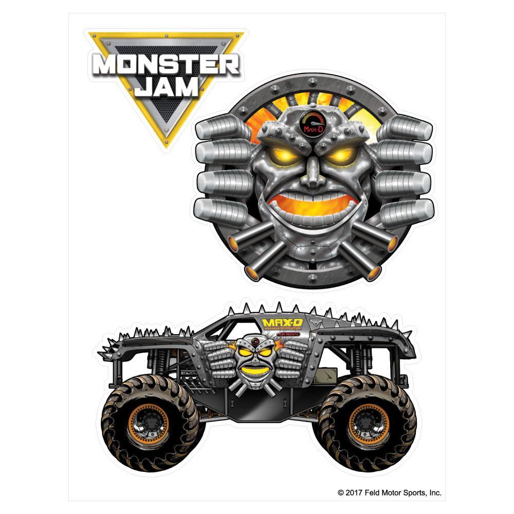 Monster Truck Logo - Max D Truck Decal Pack Jam Stickers
