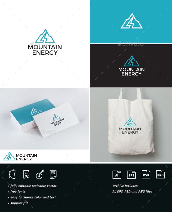 Mountain Energy Logo - Mountain Energy Logo by shaoleen | GraphicRiver