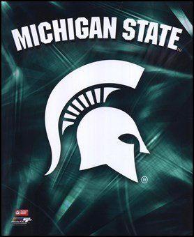 Michigan State Logo - Michigan State University Spartans Logo Art Poster PRINT