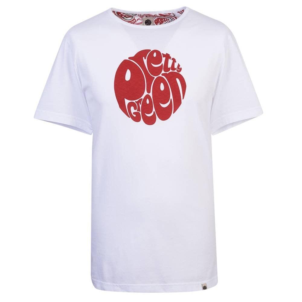 Red Green White Logo - PRETTY GREEN White & Red Logo Print T-Shirt - T-Shirts from ...