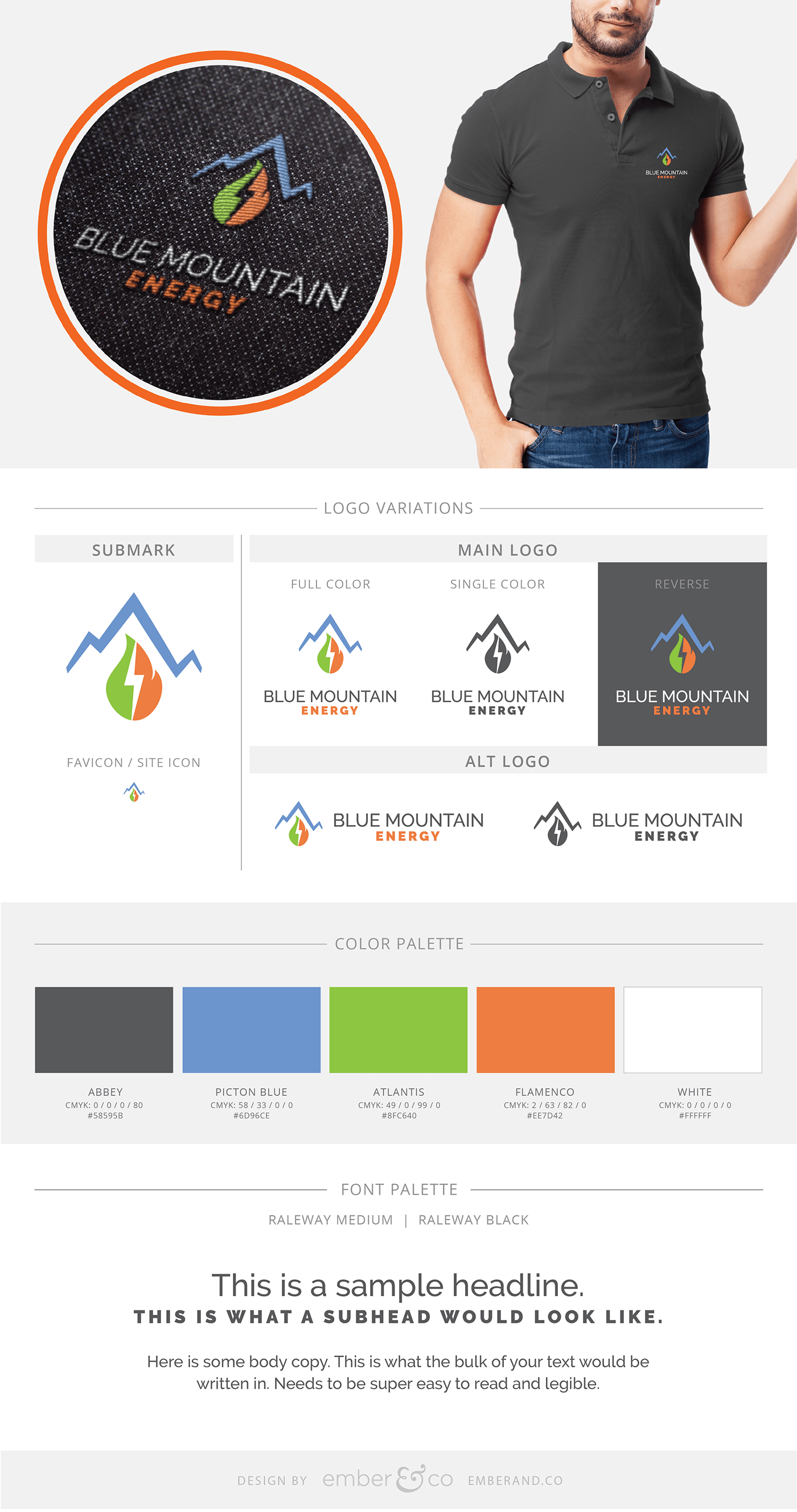 Mountain Energy Logo - Blue Mountain Energy Brand Identity
