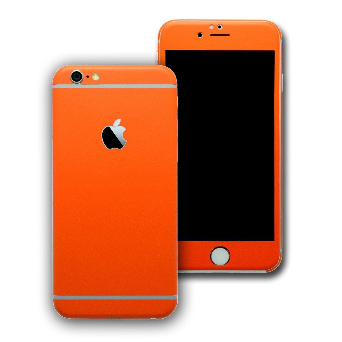 Orange Phone Logo - iPhone 6 Orange MATT Skin / Wrap - EasySkinz