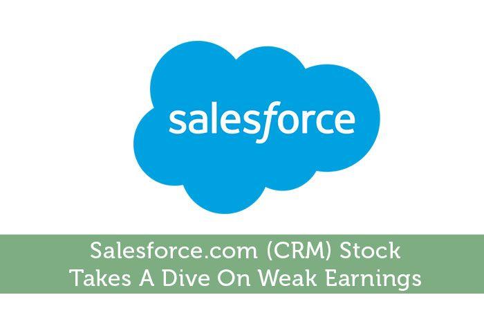 Salesforce.com CRM Logo - Salesforce.com (CRM) Stock: Takes A Dive On Weak Earnings - Modest Money