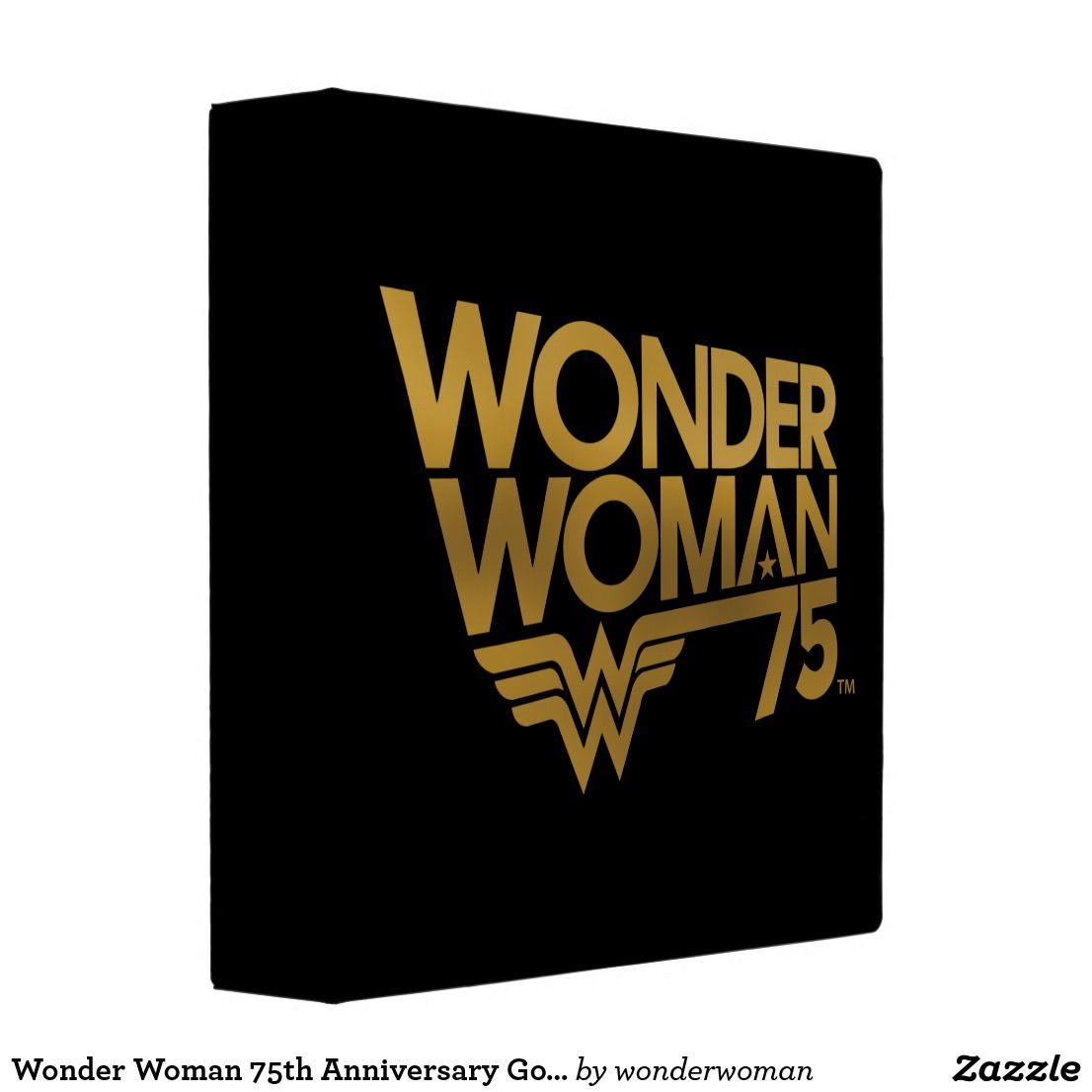 Grab Gold Logo - Wonder Woman 75th Anniversary Gold Logo Binder | Wonder Woman Cool ...