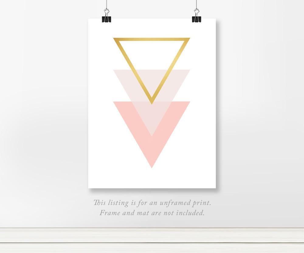 Pink Triangle Logo - Pink Triangle Real Gold Foil Office Art Print – STYLIST Paper