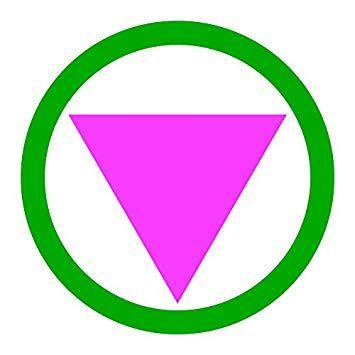 Pink Triangle Logo - Amazon.com: Safe Zone - Straight Ally Pink Triangle Green Circle ...