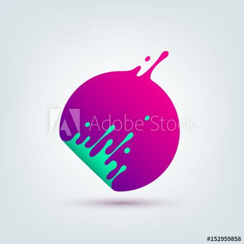 Liquid Circle Logo - Vector illustration. Abstract colorful circle. Dynamic splash liquid ...