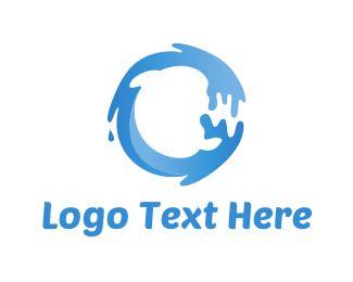 Liquid Circle Logo - Waves Logo Maker