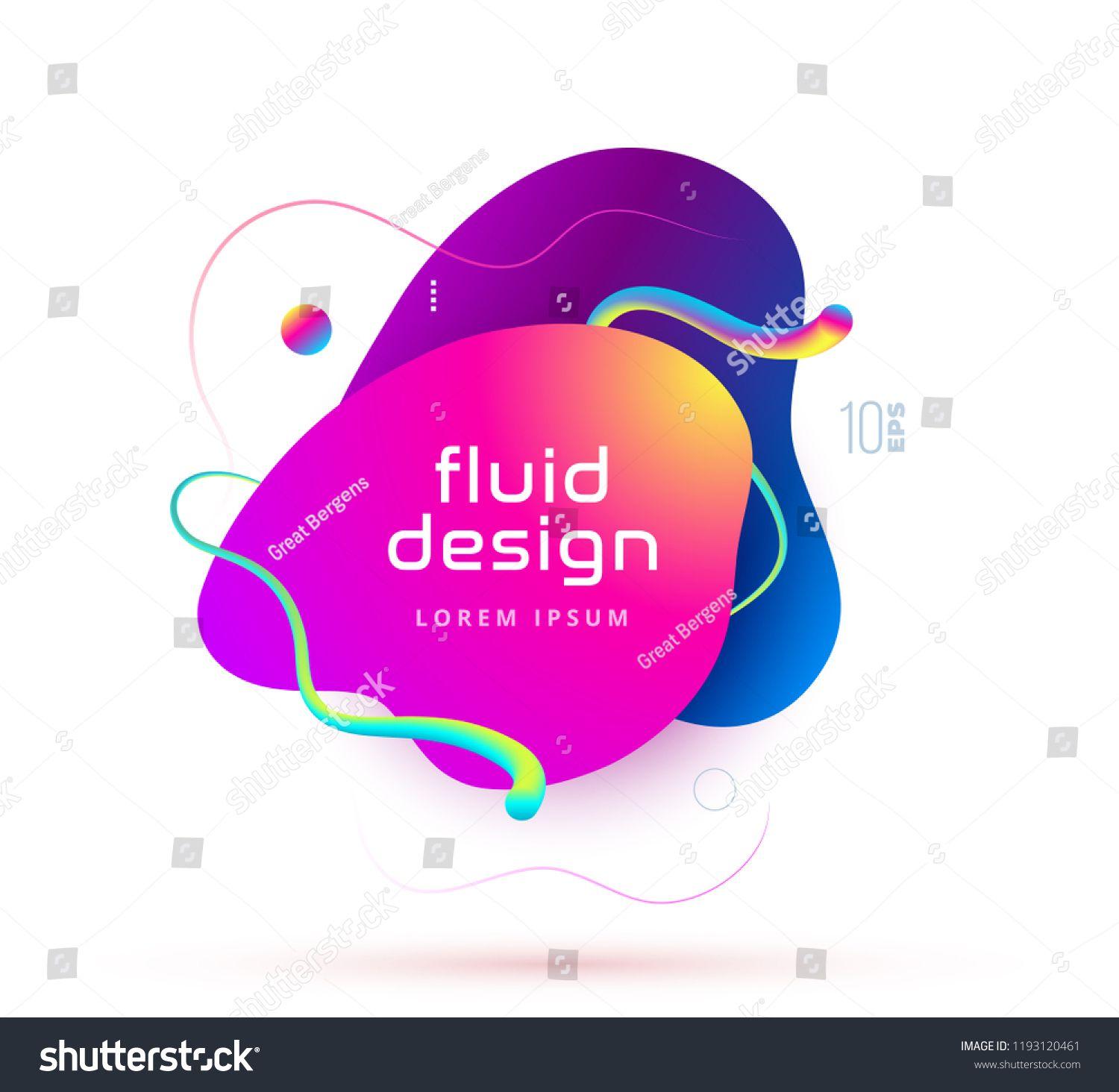 Liquid Circle Logo - Organic design of liquid color abstract geometric shapes. Fluid