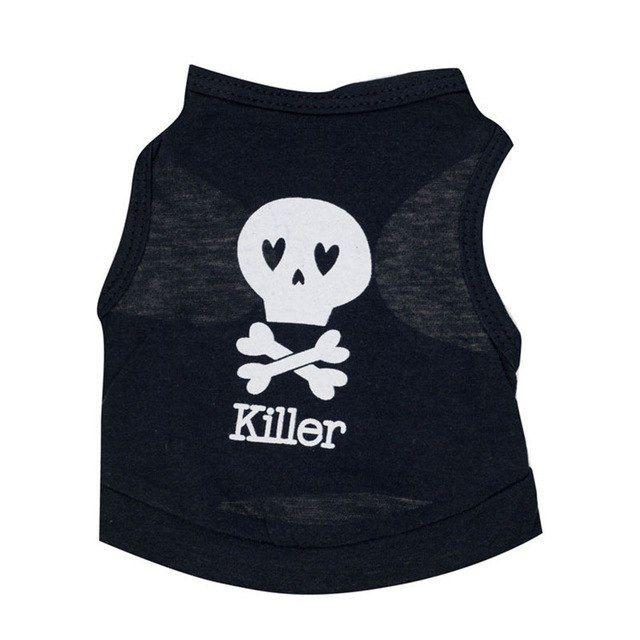 Cool Dogs Logo - Skull Pattern Design Summer Vest for Small Dogs Cool Skeleton Killer