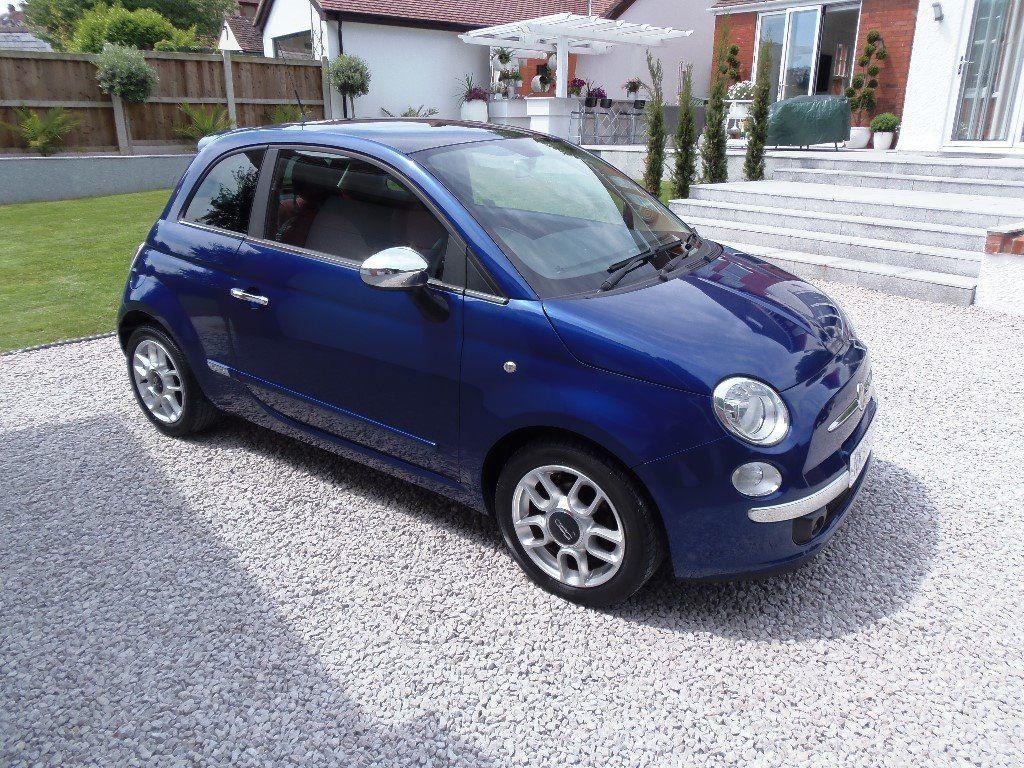 Electric Blue Red Sports Car Logo - fiat 500 1.2 sport automatic, electric blue mica paint with full red ...