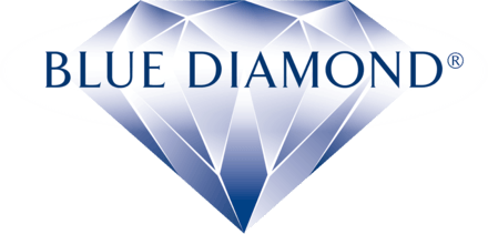 Lines Forming a Blue and White Diamond Logo - Blue Diamond Garden & Living Centres | UK, Guernsey, Jersey