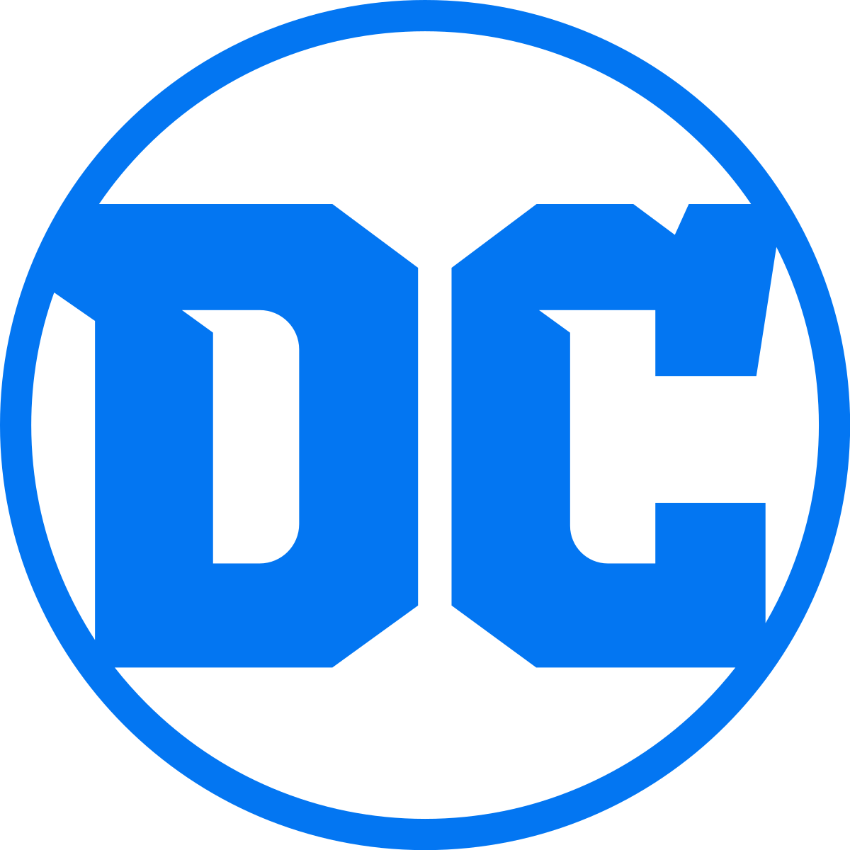 Lines Forming a Blue and White Diamond Logo - DC Comics