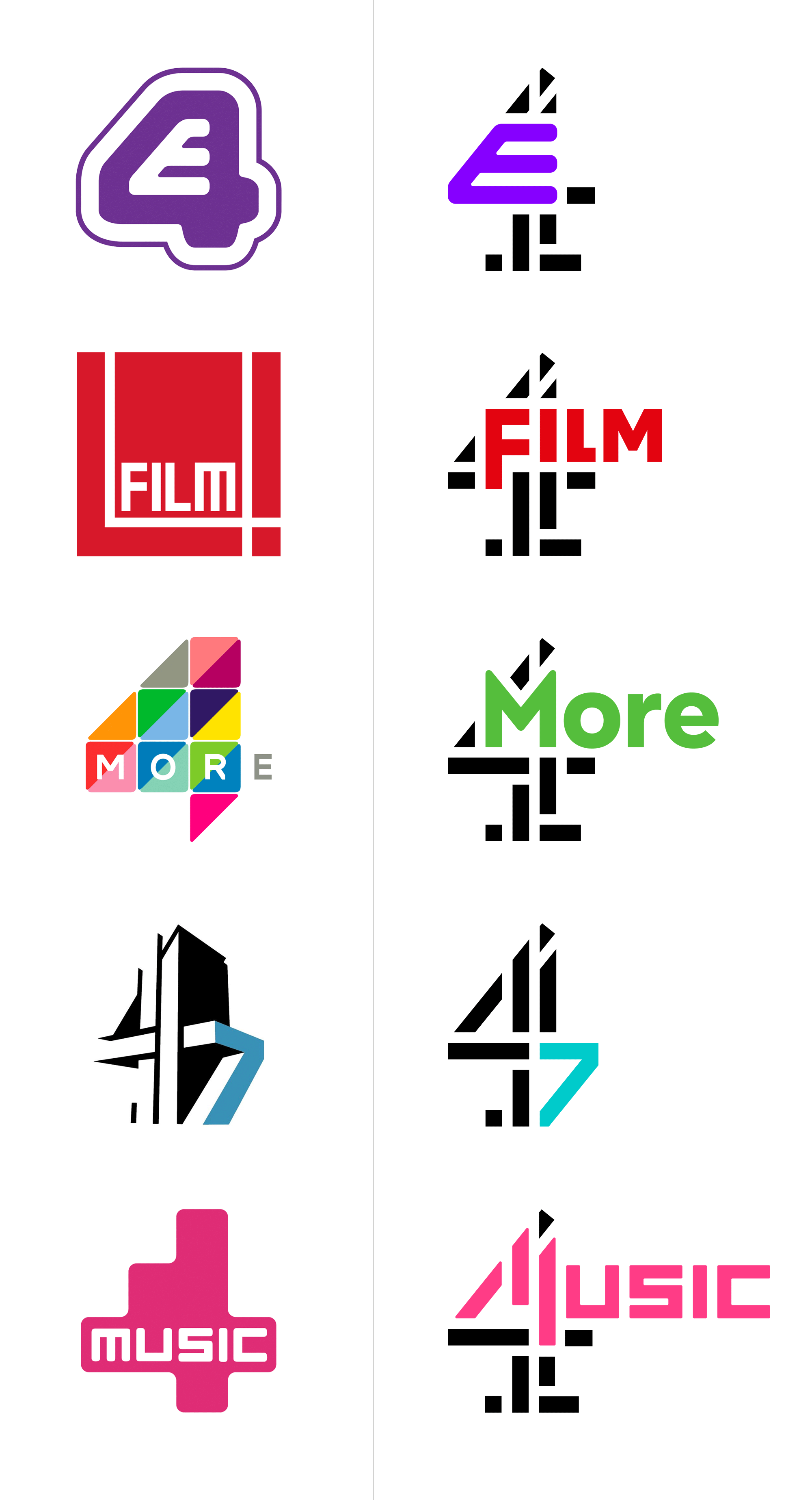 Channel 4 Logo - Brand New: New Logos for all Channel 4 by 4creative and ManvsMachine