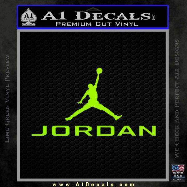 Green Jumpman Logo - Michael Jordan Jumpman Full Decal Sticker 23 » A1 Decals