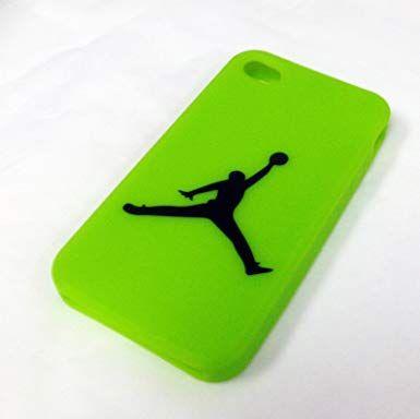 Green Jumpman Logo - MICHAEL JORDAN JUMPMAN LOGO COVER FOR IPHONE 4 4S NEON GREEN / BLACK ...