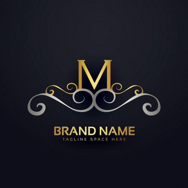 M Brand Logo - M logo with golden ornaments Vector | Free Download