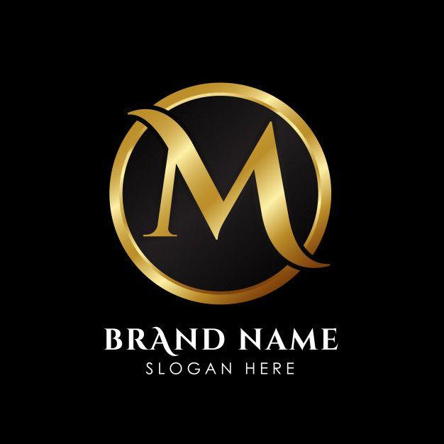 Gold M Logo - Luxury letter M logo template in gold color. Vector