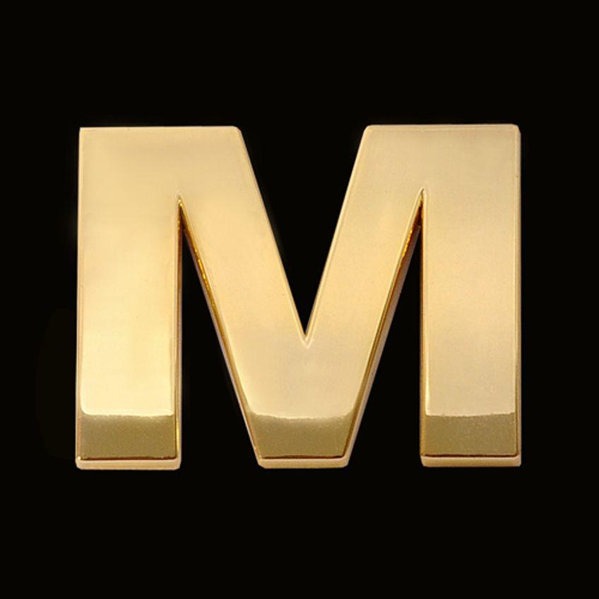 Gold M Logo - Gold letter M (3cm) - Chrome letter and sign