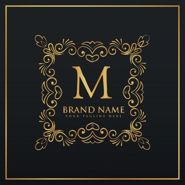 Gold M Logo - Golden ornamental logo with the letter m Vector | Free Download