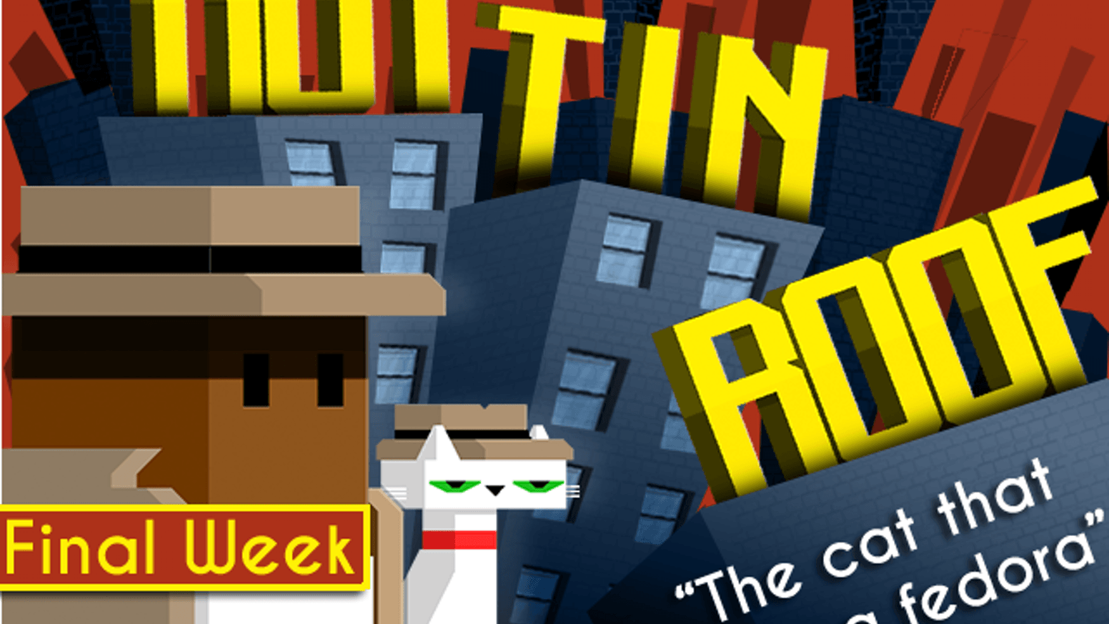 Blue Roof with Q Logo - Hot Tin Roof: The Cat That Wore A Fedora by Megan Fox — Kickstarter