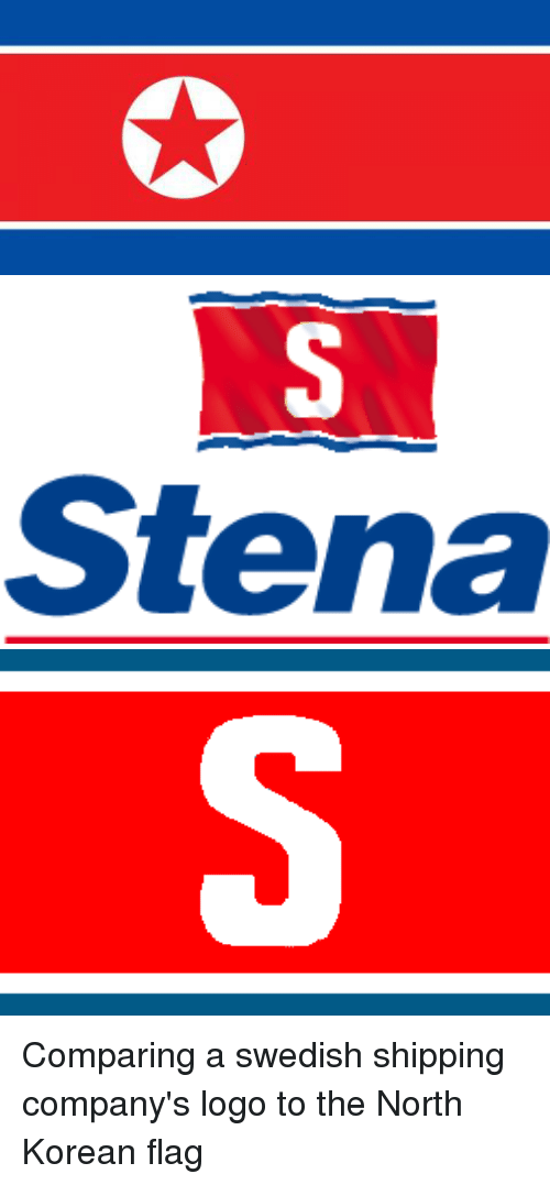 Red Korean Company Logo - S Stena S Comparing a Swedish Shipping Company's Logo to the North