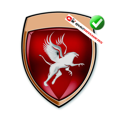 Red White Shield Auto Logo - Red car Logos
