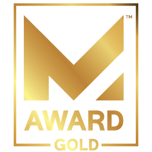 Gold M Logo - gold m award