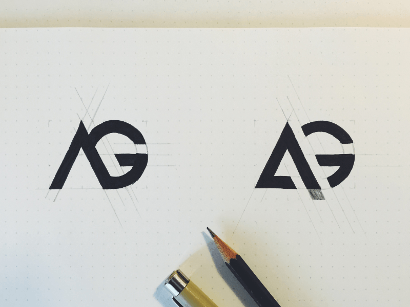 Sketch Logo - AG logo sketch by Maxime Siméon on Dribbble