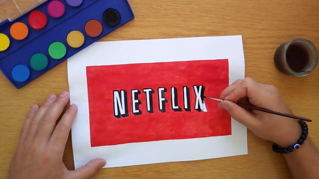 Netflix Old Logo - How to draw the old Netflix logo (Logo drawing) - YouTube