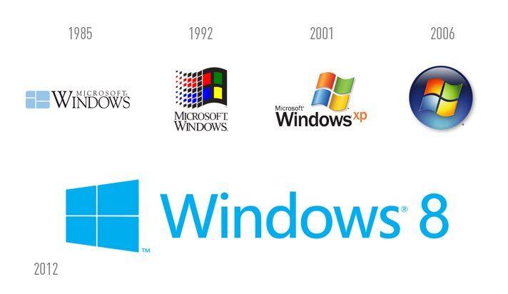 Old vs New Microsoft Logo - Old windows Logos