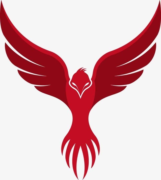 Red Phoenix Logo - Red Phoenix Contour, Phoenix Vector, Decoration, Vector PNG and ...
