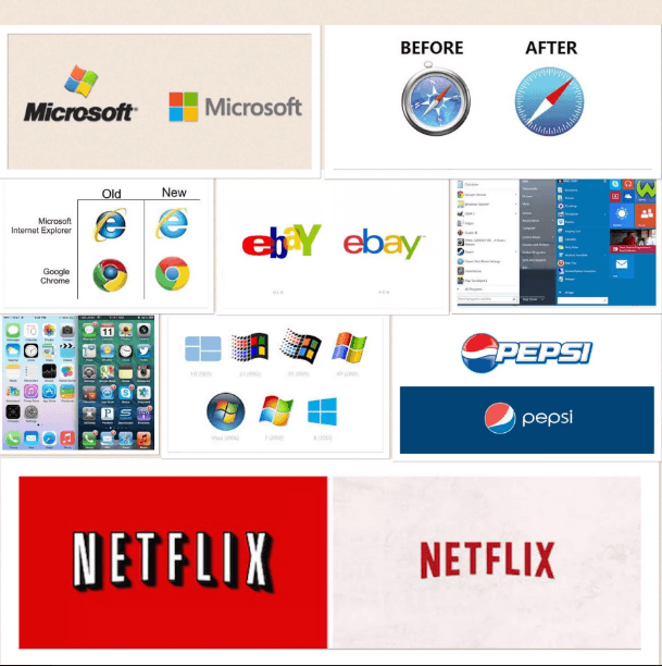 Old vs New Microsoft Logo - Why Are So Many Companies Changing to Flat Logo Design?
