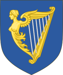 Blue and Yellow Harp Logo - St. Patrick's blue
